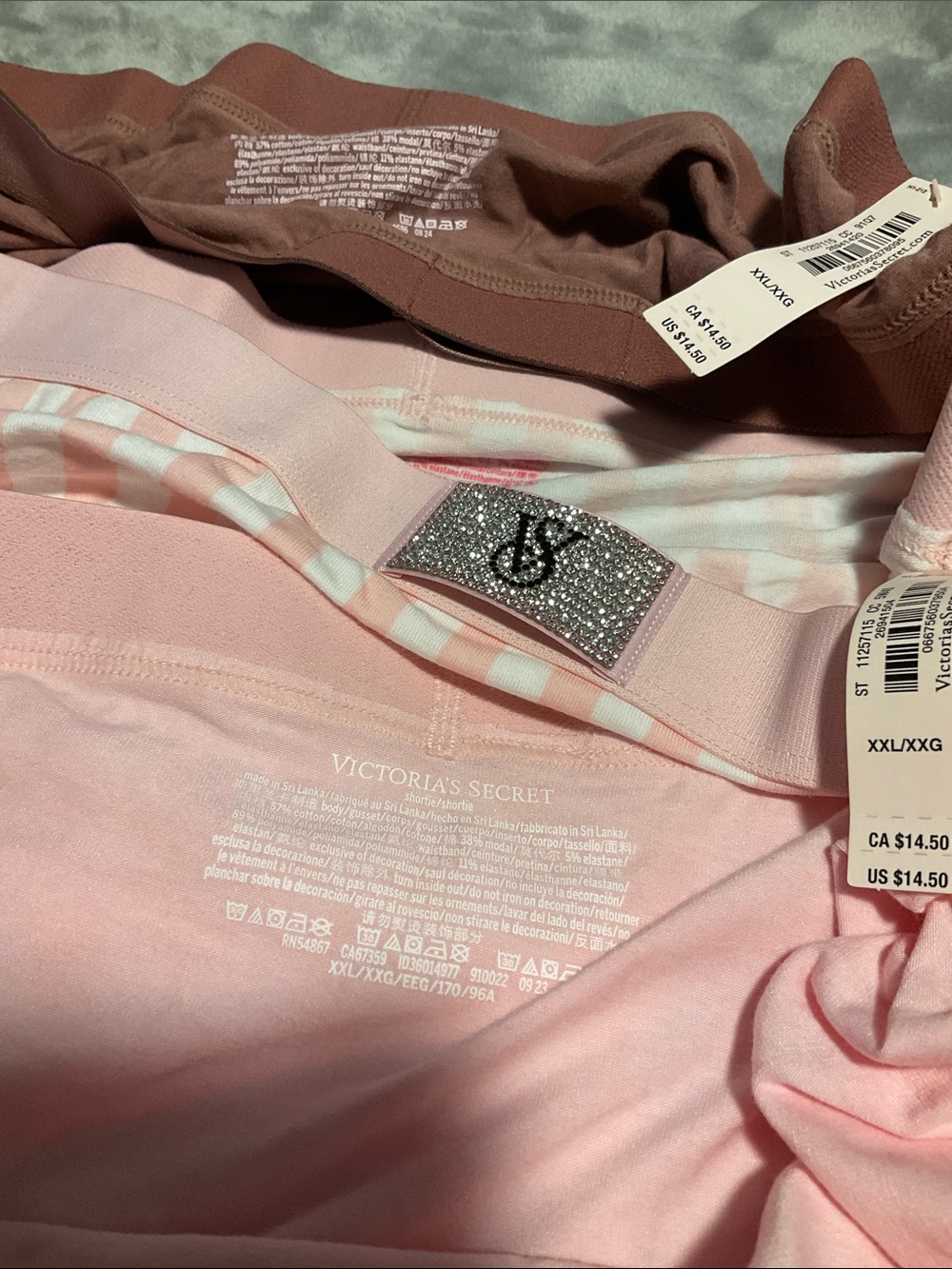 NWT 3 XXL BLING Victoria's Secret shortie bundle (MSRP 45) - Picture 3 of 4